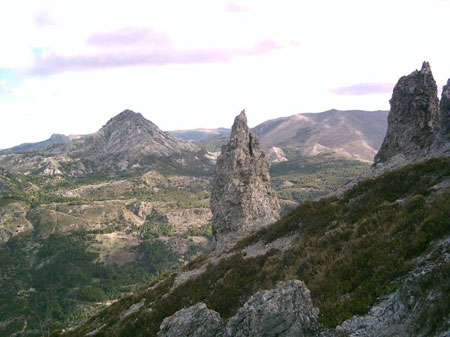 Vista del Trevenque desde el Corazón de la Sandía