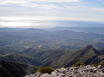 Costa de Málaga desde la Maroma.