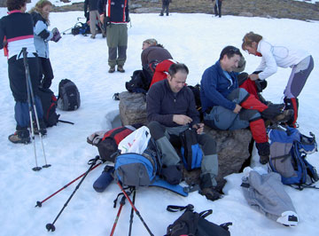 Crampones. Refugio del Poqueira.