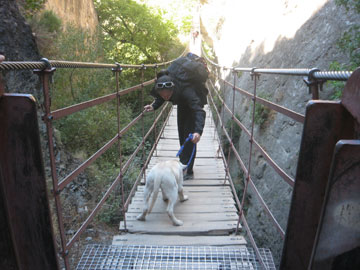 Puente colgante en los Cahorros. Cumbres Veredes- Los Cahorros