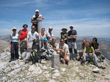 Grupo que llego al Cerro del Buitre.