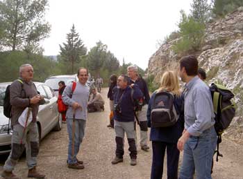 Comienzo de la Ruta con los compañeros de Jaén.