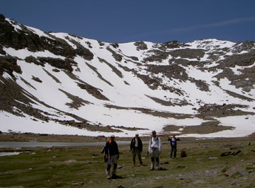 Buen sitio para comer. Ascenso a Siete Lagunas